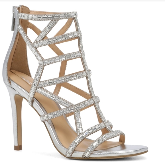 ALDO Silver Cage Heels - Size 7 - Picture 9 of 9